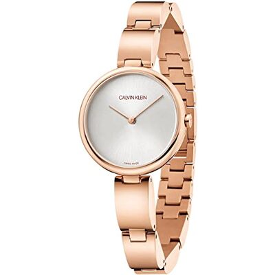 Calvin Klein Wavy Orologio da polso female al quarzo moda cinturino in acciaio inox oro cassa in acciaio inox display analogico grigio Calvin Klein Wavy Orologio da polso female al quarzo moda cinturino in acciaio inox oro cassa in acciaio inox display analogico grigio