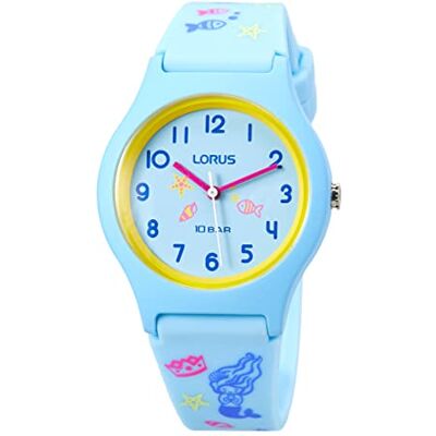 Lorus Orologio da bambino al quarzo, in plastica, con cinturino in silicone, Blu, cinghie Lorus Orologio da bambino al quarzo, in plastica, con cinturino in silicone, Blu, cinghie