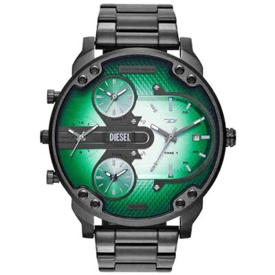 Diesel Orologio Mr. Daddy da uomo, Movimento multifunzionale al quarzo a tre lancette con cinturino in acciaio inossidabile Diesel Orologio Mr. Daddy da uomo, Movimento multifunzionale al quarzo a tre lancette con cinturino in acciaio inossidabile