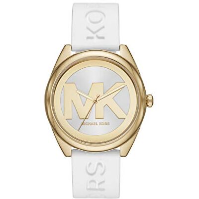 Michael Kors Janelle Orologio da donna, movimento al quarzo a tre lancette con cinturino in acciaio inossidabile o silicone Michael Kors Janelle Orologio da donna, movimento al quarzo a tre lancette con cinturino in acciaio inossidabile o silicone
