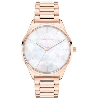 Tamaris orologio da donna Grande, Sportiva-Elegante orologio da polso 38mm, Band in acciaio inossidabile, Zirkoniasteine, MOP / Perlmutt , argento, Rold, Oro rosa, 3 ATM Wasserdicht Tamaris orologio da donna Grande, Sportiva-Elegante orologio da polso 38mm, Band in acciaio inossidabile, Zirkoniasteine, MOP / Perlmutt , argento, Rold, Oro rosa, 3 ATM Wasserdicht