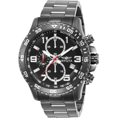 Invicta Specialty Orologio da uomo in acciaio inossidabile con movimento al quarzo 45 mm, Nero Invicta Specialty Orologio da uomo in acciaio inossidabile con movimento al quarzo 45 mm, Nero