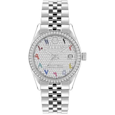 Philipp Plein Orologio analogico al quarzo da donna, in acciaio inox super lativo Philipp Plein Orologio analogico al quarzo da donna, in acciaio inox super lativo
