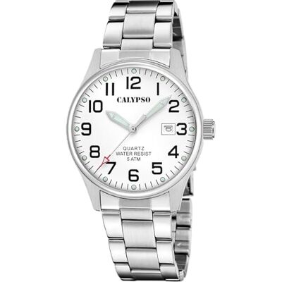 Calypso Orologio Uomo Analogico in Acciaio Inossidabile 316l Argentato Calypso Orologio Uomo Analogico in Acciaio Inossidabile 316l Argentato