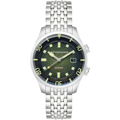 Spinnaker Bradner Orologio da uomo 42 mm automatico a 3 lancette con cinturino in vera pelle o acciaio inossidabile SP-5062 Spinnaker Bradner Orologio da uomo 42 mm automatico a 3 lancette con cinturino in vera pelle o acciaio inossidabile SP-5062