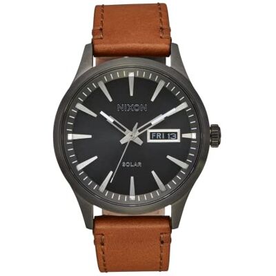 NIXON Sentry Solar Leather Orologio da polso uomo NIXON Sentry Solar Leather Orologio da polso uomo