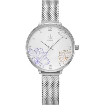 Alienwork SK Orologio Donna Fiori Elegante Alienwork SK Orologio Donna Fiori Elegante
