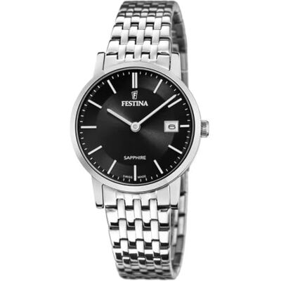 Festina Swiss Made Orologio Donna in Acciaio Inox. 316l Argentato Festina Swiss Made Orologio Donna in Acciaio Inox. 316l Argentato