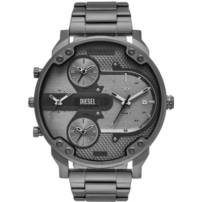 Diesel Orologio Mr. Daddy da uomo, Movimento multifunzionale al quarzo a tre lancette con cinturino in acciaio inossidabile Diesel Orologio Mr. Daddy da uomo, Movimento multifunzionale al quarzo a tre lancette con cinturino in acciaio inossidabile
