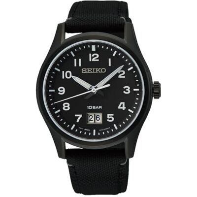 Seiko Orologio Analogico al Quarzo Uomo con Cinturino in Nylon Seiko Orologio Analogico al Quarzo Uomo con Cinturino in Nylon