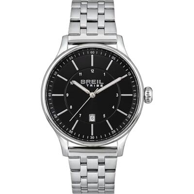 Breil Orologio da polso da uomo Classy, colore argento con cinturino in acciaio inox, diametro cassa: 42 mm, , argento, Bracciale Breil Orologio da polso da uomo Classy, colore argento con cinturino in acciaio inox, diametro cassa: 42 mm, , argento, Bracciale