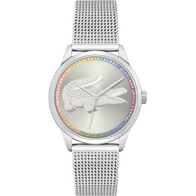 Lacoste Orologio Analogico al Quarzo da Donna Collezione LADYCROC con Cinturino in Maglia Metallica in Acciaio Inossidabile Argentato Lacoste Orologio Analogico al Quarzo da Donna Collezione LADYCROC con Cinturino in Maglia Metallica in Acciaio Inossidabile Argentato