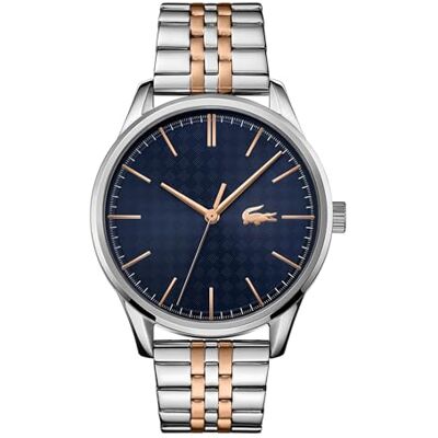 Lacoste Orologio Analogico al Quarzo da Uomo Collezione VIENNA con Cinturino in Acciaio Inossidabile Bicolore Lacoste Orologio Analogico al Quarzo da Uomo Collezione VIENNA con Cinturino in Acciaio Inossidabile Bicolore
