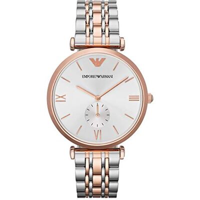 Emporio Armani Orologio da uomo, movimento al quarzo, cassa in acciaio inossidabile oro rosa 40 mm con bracciale in acciaio inossidabile, Emporio Armani Orologio da uomo, movimento al quarzo, cassa in acciaio inossidabile oro rosa 40 mm con bracciale in acciaio inossidabile,