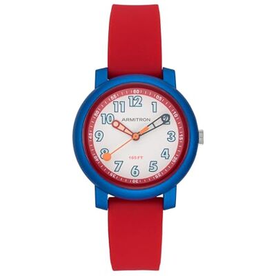 Armitron Orologio sportivo da polso per bambini, con cinturino in silicone, facile da leggere, 27/1003, Rosso Armitron Orologio sportivo da polso per bambini, con cinturino in silicone, facile da leggere, 27/1003, Rosso
