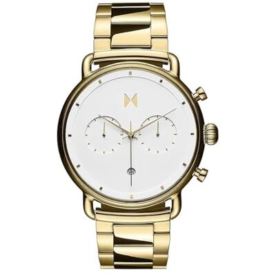MVMT Orologio con Cronografo al Quarzo da Uomo con Cinturino in Acciaio Inossidabile Dorato MVMT Orologio con Cronografo al Quarzo da Uomo con Cinturino in Acciaio Inossidabile Dorato