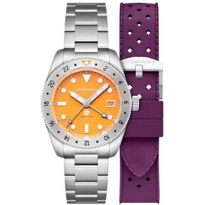 Spinnaker Orologio da uomo 39 mm Croft 39 GMT automatico edizione limitata con cinturino in acciaio inox massiccio SP-5157 Spinnaker Orologio da uomo 39 mm Croft 39 GMT automatico edizione limitata con cinturino in acciaio inox massiccio SP-5157
