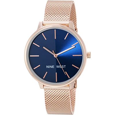 Nine West Orologio al quarzo da Donna alla moda con nove cinturini in oro, Oro Nine West Orologio al quarzo da Donna alla moda con nove cinturini in oro, Oro