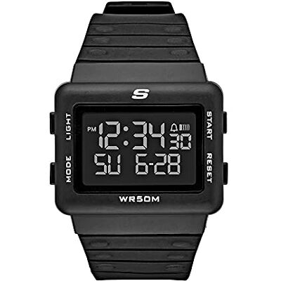 Skechers Orologio Larson da Uomo, Movimento Digitale, Cassa in Silicone Nero da 44 mm con Cinturino in Silicone, Skechers Orologio Larson da Uomo, Movimento Digitale, Cassa in Silicone Nero da 44 mm con Cinturino in Silicone,