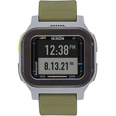 NIXON Orologio digitale giapponese da uomo, con cinturino in plastica, NIXON Orologio digitale giapponese da uomo, con cinturino in plastica,