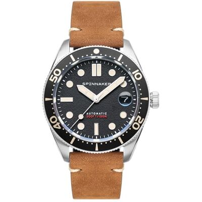 Spinnaker Croft Mid Size Orologio da uomo automatico da 40 mm con cinturino in pelle o acciaio inossidabile SP-5100 Spinnaker Croft Mid Size Orologio da uomo automatico da 40 mm con cinturino in pelle o acciaio inossidabile SP-5100