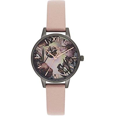 Burton Orologio Analogico al Quarzo da donna con cinturino in pelle Rosa Burton Orologio Analogico al Quarzo da donna con cinturino in pelle Rosa