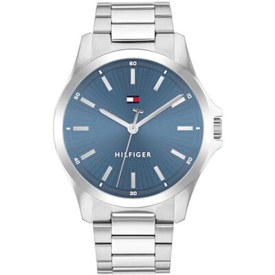 Tommy Hilfiger Orologio con Movimento al Quarzo a Tre Lancette da Uomo Disponibile con cinturino in acciaio inossidabile o cinturino in pelle, Blue Tommy Hilfiger Orologio con Movimento al Quarzo a Tre Lancette da Uomo Disponibile con cinturino in acciaio inossidabile o cinturino in pelle, Blue
