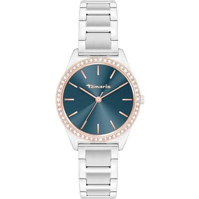 Tamaris orologio da donna Piccola, Sportiva-Elegante orologio da polso 30mm, Band in acciaio inossidabile, Zirkoniasteine 3 ATM Wasserdicht Tamaris orologio da donna Piccola, Sportiva-Elegante orologio da polso 30mm, Band in acciaio inossidabile, Zirkoniasteine 3 ATM Wasserdicht