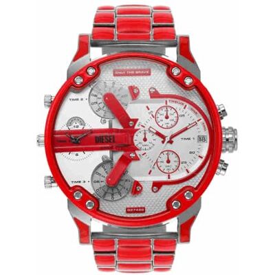 Diesel Mr. Daddy Orologio da uomo al quarzo multifunzione con cinturino in acciaio inox Diesel Mr. Daddy Orologio da uomo al quarzo multifunzione con cinturino in acciaio inox