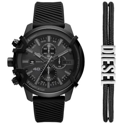 Diesel Griffed orologio da uomo, Movimento al quarzo/cronografo con cinturino in silicone, acciaio inossiorologio dabile o pelle Diesel Griffed orologio da uomo, Movimento al quarzo/cronografo con cinturino in silicone, acciaio inossiorologio dabile o pelle