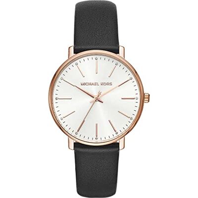 Michael Kors Orologio Pyper per donna, Movimento al quarzo a tre lancette con cinturino in pelle Michael Kors Orologio Pyper per donna, Movimento al quarzo a tre lancette con cinturino in pelle