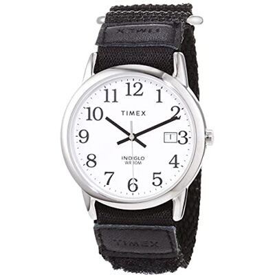 Timex Easy Reader Klocka på 35 mm för män, svart snabbinsvept rem, datumfönster, kvartsur, Timex Easy Reader Klocka på 35 mm för män, svart snabbinsvept rem, datumfönster, kvartsur,