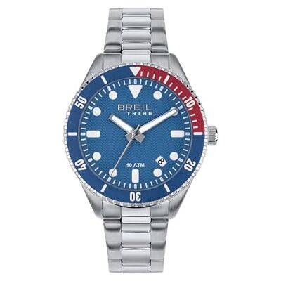 Breil Orologio UOMO OVERHAND quadrante BI-COLORE BLU movimento SOLO TEMPO 3 LANCETTE QUARZO e BRACCIALE ACCIAIO ARGENTO Breil Orologio UOMO OVERHAND quadrante BI-COLORE BLU movimento SOLO TEMPO 3 LANCETTE QUARZO e BRACCIALE ACCIAIO ARGENTO