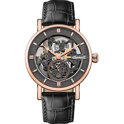 Ingersoll Men's The Herald Automatic Watch with Skeleton Dial and Black Leather Strap I00403B Ingersoll Men's The Herald Automatic Watch with Skeleton Dial and Black Leather Strap I00403B