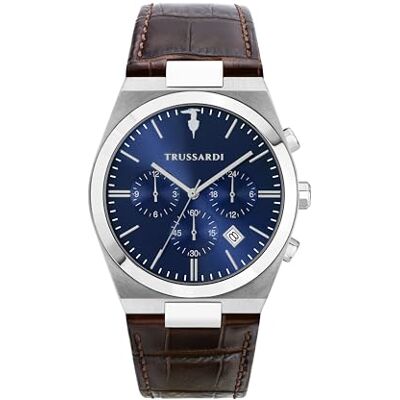 Trussardi Orologio Uomo, Multifunzione, Analogico, 42 mm, Collezione T-MILANO, Pelle Naturale R2451175002 Trussardi Orologio Uomo, Multifunzione, Analogico, 42 mm, Collezione T-MILANO, Pelle Naturale R2451175002