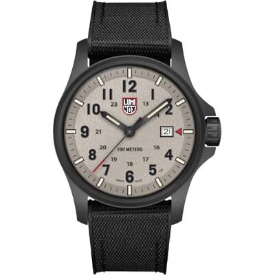 Luminox Orologio analogico da uomo con cinturino in silicone e tessuto, XL.1971. Set, Nero, Militare Luminox Orologio analogico da uomo con cinturino in silicone e tessuto, XL.1971. Set, Nero, Militare