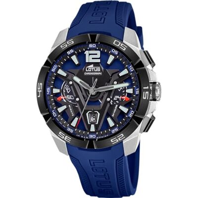 Lotus Orologio Uomo Analogico in Acciaio Inossidabile e Gomma Blu Lotus Orologio Uomo Analogico in Acciaio Inossidabile e Gomma Blu