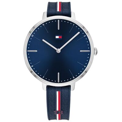 Tommy Hilfiger Orologio Analogico al Quarzo da Donna con Cinturino in Silicone Blu Navy Tommy Hilfiger Orologio Analogico al Quarzo da Donna con Cinturino in Silicone Blu Navy