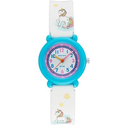 Armitron Orologio sportivo da polso per bambini, con cinturino in silicone con motivo, facile da leggere, 27/1005, Bianco Armitron Orologio sportivo da polso per bambini, con cinturino in silicone con motivo, facile da leggere, 27/1005, Bianco