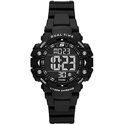 Skechers Orologio Rossmoor da donna, movimento digitale, cassa in poliuretano nero da 38 mm con cinturino in poliuretano, , Nero e bianco Skechers Orologio Rossmoor da donna, movimento digitale, cassa in poliuretano nero da 38 mm con cinturino in poliuretano, , Nero e bianco