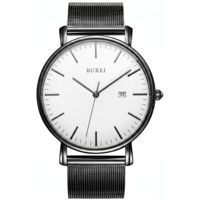 BUREI Orologi al quarzo da uomo, orologio minimalista da uomo, analogico, impermeabile, con data BUREI Orologi al quarzo da uomo, orologio minimalista da uomo, analogico, impermeabile, con data