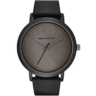 Skechers Orologio Ardmore da Uomo, Movimento a Tre Lancette, Cassa in lega Nero da 46 mm con Cinturino in Silicone, Skechers Orologio Ardmore da Uomo, Movimento a Tre Lancette, Cassa in lega Nero da 46 mm con Cinturino in Silicone,