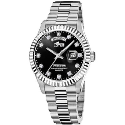 Lotus Orologio Uomo Analogico Acciaio 316L Argento Quarzo Data Vetro Minerale Resistente Impermeabile 10 ATM 18854/7 Freedom Lotus Orologio Uomo Analogico Acciaio 316L Argento Quarzo Data Vetro Minerale Resistente Impermeabile 10 ATM 18854/7 Freedom