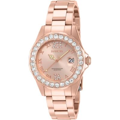 Invicta Pro Diver Orologio da Donna in Acciaio Inossidabile con Movimento al Quarzo 38 mm, Oro Rosa Invicta Pro Diver Orologio da Donna in Acciaio Inossidabile con Movimento al Quarzo 38 mm, Oro Rosa