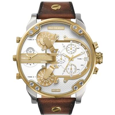 Diesel Orologio Analogico al Quarzo Uomo con Cinturino in Pelle Diesel Orologio Analogico al Quarzo Uomo con Cinturino in Pelle