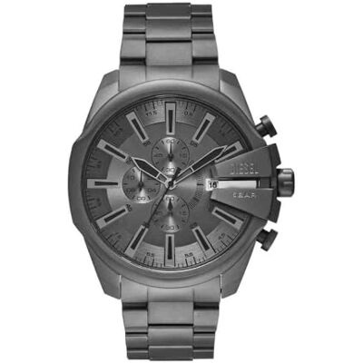 Diesel Uomo Mega Chief Slim, orologio cronografo con cinturino in acciaio inox o in pelle Diesel Uomo Mega Chief Slim, orologio cronografo con cinturino in acciaio inox o in pelle