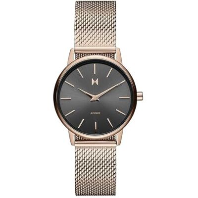 MVMT Orologio Analogico al Quarzo da Donna con Cinturino in Maglia Metallica in Acciaio Inossidabile Color Oro Rosa MVMT Orologio Analogico al Quarzo da Donna con Cinturino in Maglia Metallica in Acciaio Inossidabile Color Oro Rosa
