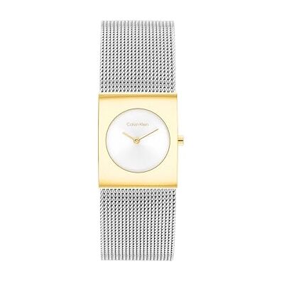 Calvin Klein Orologio Con Movimento Al Quarzo A Due Lancette da Donna Collezione CK PULSE con Cinturino in Maglia Metallica in Acciaio Inossidabile Argentato Calvin Klein Orologio Con Movimento Al Quarzo A Due Lancette da Donna Collezione CK PULSE con Cinturino in Maglia Metallica in Acciaio Inossidabile Argentato