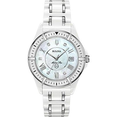 Bulova Orologio da donna analogico automatico con cinturino in acciaio inox , argento, Moderno Bulova Orologio da donna analogico automatico con cinturino in acciaio inox , argento, Moderno