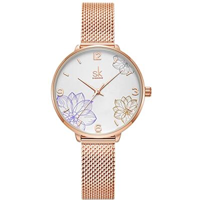 Alienwork SK Orologio Donna Fiori Elegante Alienwork SK Orologio Donna Fiori Elegante